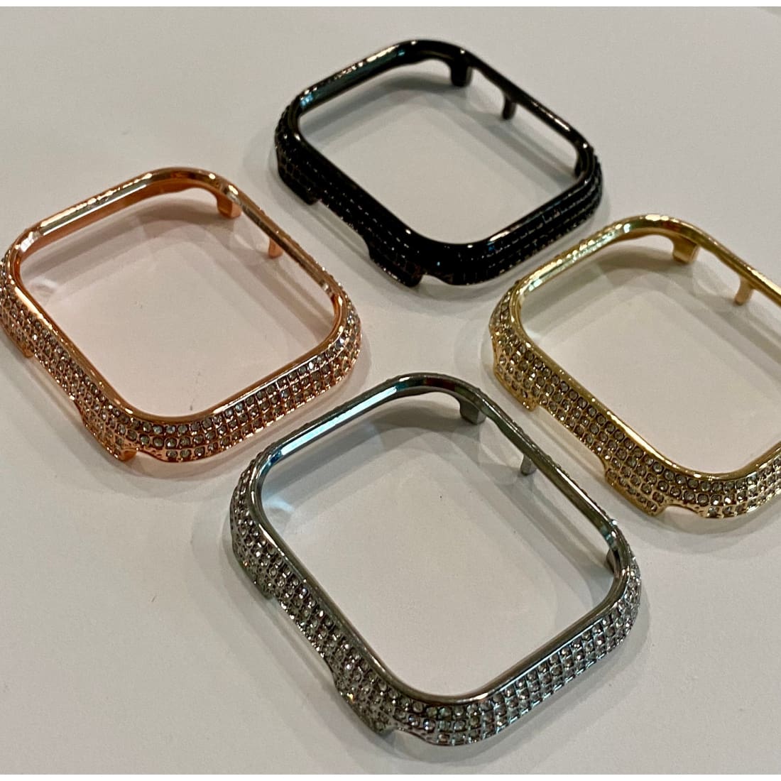 Series 7-8 Apple Watch Bezel Cover Swarovski Crystal Smartwatch Bumper Case Bling 41mm 45mm