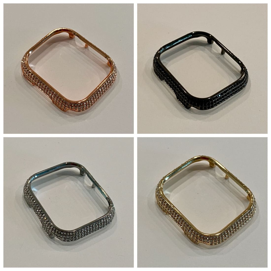 Series 7-8 Apple Watch Bezel Cover Swarovski Crystal Smartwatch Bumper Case Bling 41mm 45mm