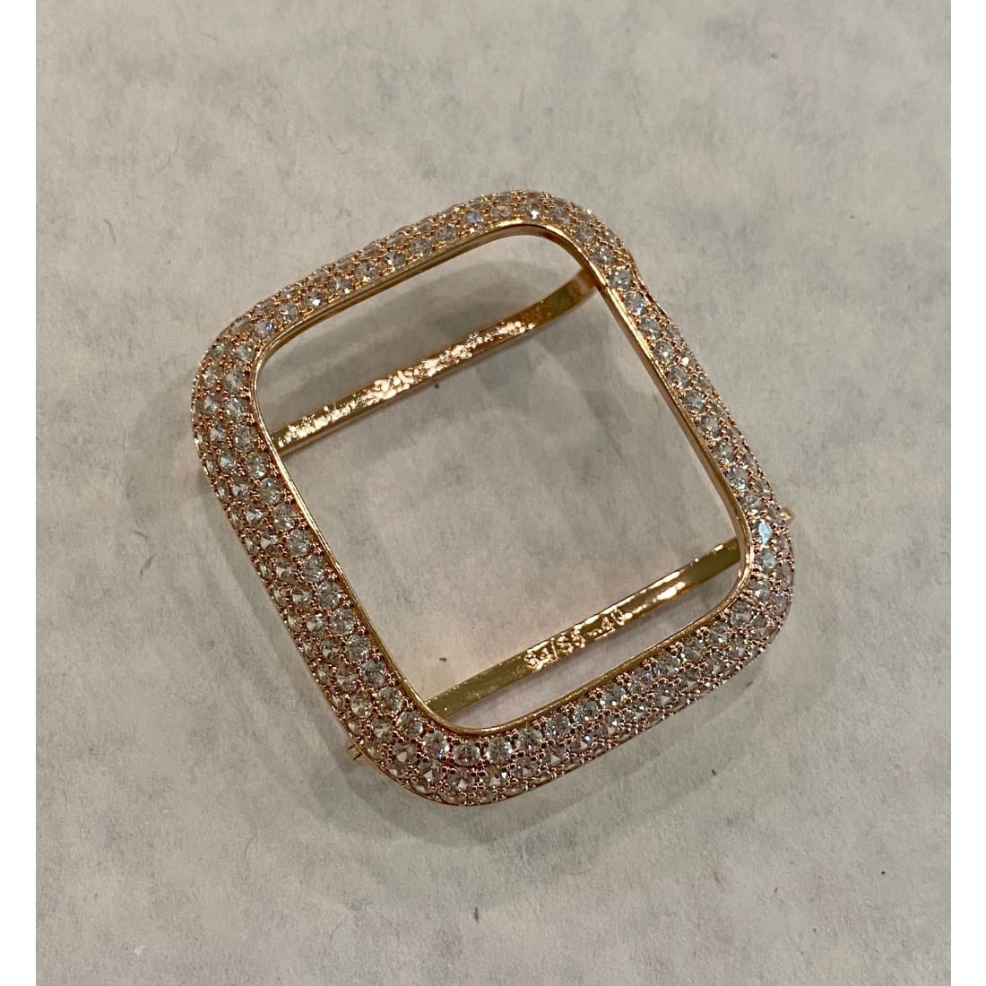 Series 7-8 Rose Gold Apple Watch Band Swarovski Crystal 41mm 45mm & or Lab Diamond Bezel Cover Bling for Smartwatch