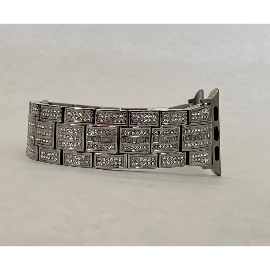 Series 7-8 Swarovski Crystal Apple Watch Band Silver or Rose Gold Stainless Steel Iwatch Band Final Sale 38mm-45mm