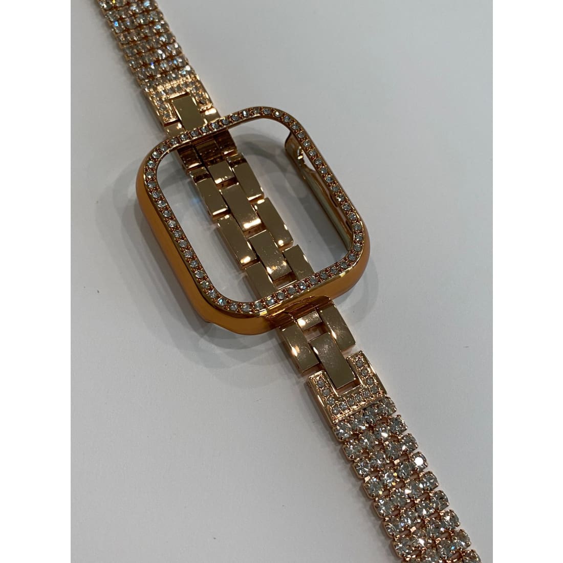 Series 7 Apple Watch Band 41mm 45mm Silver or Rose Gold & or Swarovski Crystal Bezel Case Cover Bling
