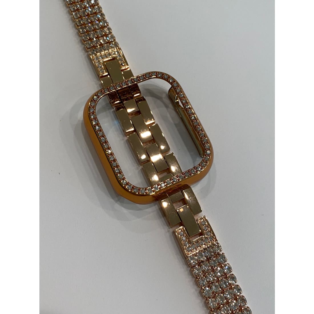 Series 7 Apple Watch Band 41mm 45mm Silver or Rose Gold & or Swarovski Crystal Bezel Case Cover Bling