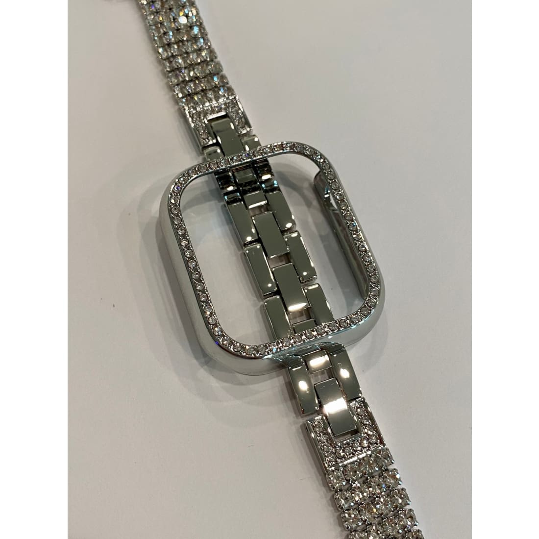 Series 7 Apple Watch Band 41mm 45mm Silver or Rose Gold & or Swarovski Crystal Bezel Case Cover Bling