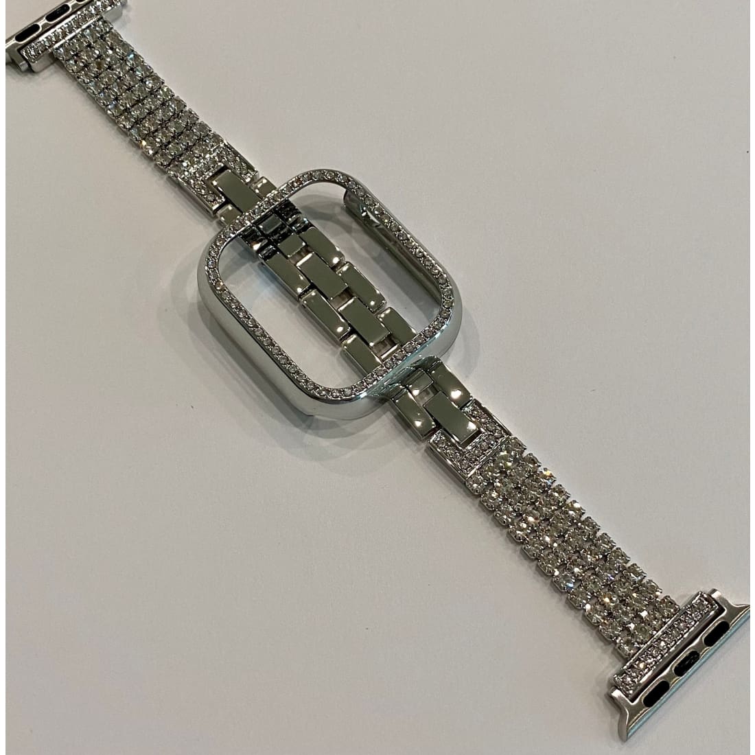 Series 7 Apple Watch Band 41mm 45mm Silver or Rose Gold & or Swarovski Crystal Bezel Case Cover Bling