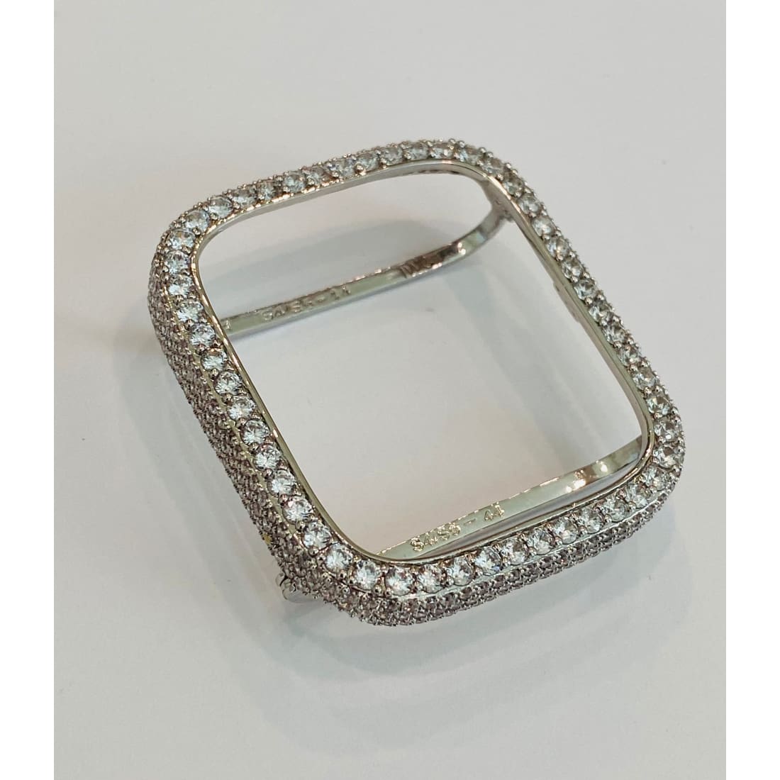 Series 7 Apple Watch Bezel Cover 41mm 45mm with 2.5mm Lab Diamonds Silver, Rose Gold, Yellow Gold, Black on Black