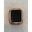 41mm 45mm Rose Gold CZ Apple Watch Bezel Bumper Swarovski Crystals Smartwatch Case Cover Lace 38mm 40mm 42mm 44mm - apple watch, apple watch