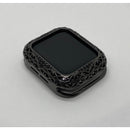 41mm 45mm Series 7-8 Apple Watch Bezel Cover Black on Black Smartwatch Bumper Swarovski Crystals Bling S 2-8 - 41mm apple watch, apple