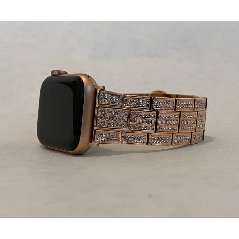 49mm Ultra Apple Watch Band 41mm 45mm Swarovski Crystals & or Rose Gold Lab Diamond Pave Bezel Cover 38mm-45mm Series 1-8 - 49mm apple