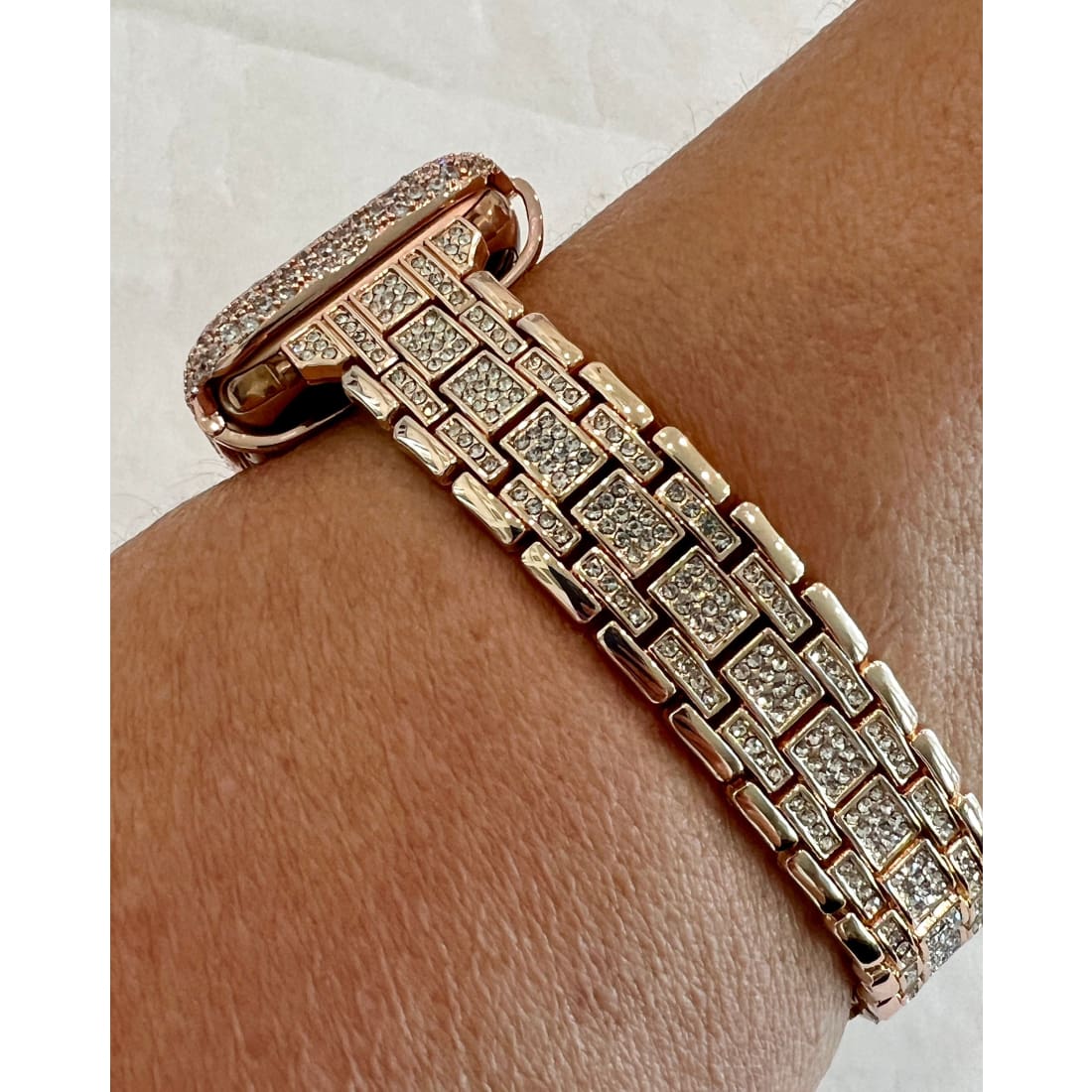 49mm Ultra Apple Watch Band 45mm 41mm Rose Gold Swarovski Crystals & or Lab Diamond Bezel Cover 38mm 40mm 42mm 44mm Smartwatch Bumper Bling