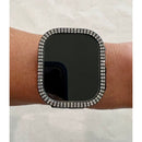 49mm Ultra Apple Watch Band Black Stainless Steel Band 38mm-45mm & or Swarovski Crystal Bezel Cover Smartwatch Case Bling - 49mm apple