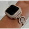 Apple Watch Band 41mm 45mm 49mm Ultra Rose Gold Pave Swarovski Crystals & or Apple Watch Cover Case Smartwatch Bumper Bling 38mm-45mm - 49mm