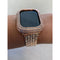 Apple Watch Band 41mm Rose Gold Swarovski Crystal Baguettes 40mm-45mm & or Apple Watch Cover Lab Diamond Bezel Smartwatch Case Iwatch Candy