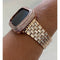 Apple Watch Band 41mm Rose Gold Swarovski Crystal Baguettes 40mm-45mm & or Apple Watch Cover Lab Diamond Bezel Smartwatch Case Iwatch Candy