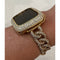 Apple Watch Band Swarovski Crystals Gold Chain Link Style & or Apple Watch Cover Smartwatch Bumper Iwatch Candy Bling 38mm-49mm Ultra S1-8 -