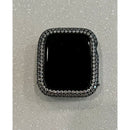 Apple Watch Band Women Black Swarovski Crystals & or Apple Watch Cover Lab Diamonds Smartwatch Bumper Case Bling 38mm-49mm Ultra S1-8 SE -