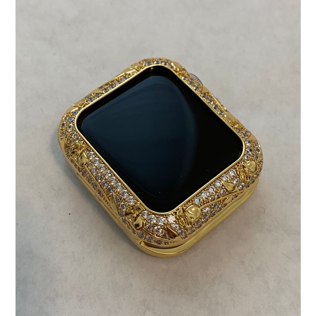 Apple Watch Case Cover Gold Swarovski Crystals Smartwatch Bumper Bezel Bling 38mm 40mm 42mm 44mm Series 6 - 38mm apple watch, apple watch,