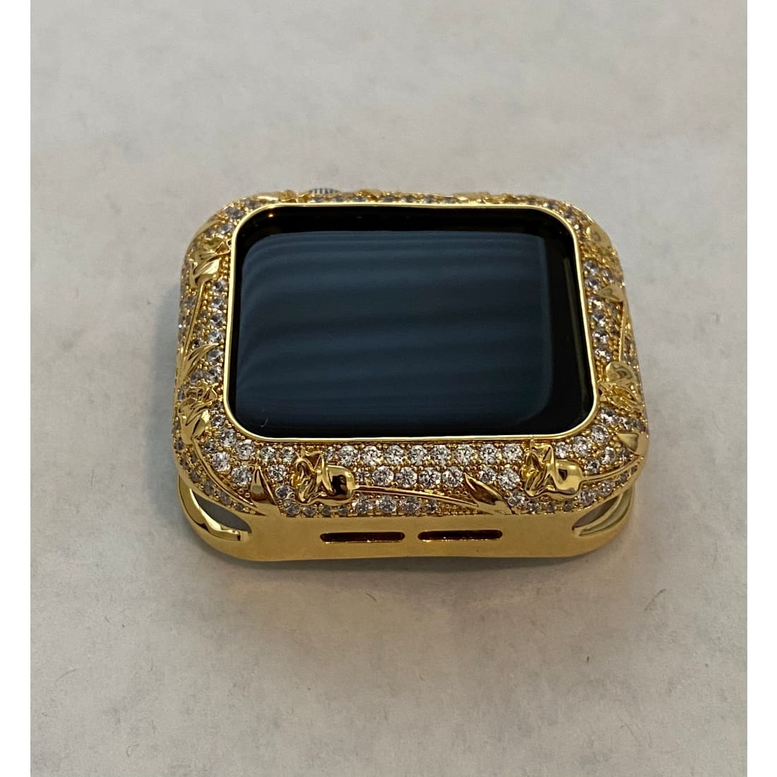 Apple Watch Case Cover Gold Swarovski Crystals Smartwatch Bumper Bezel Bling 38mm 40mm 42mm 44mm Series 6 - 38mm apple watch, apple watch,