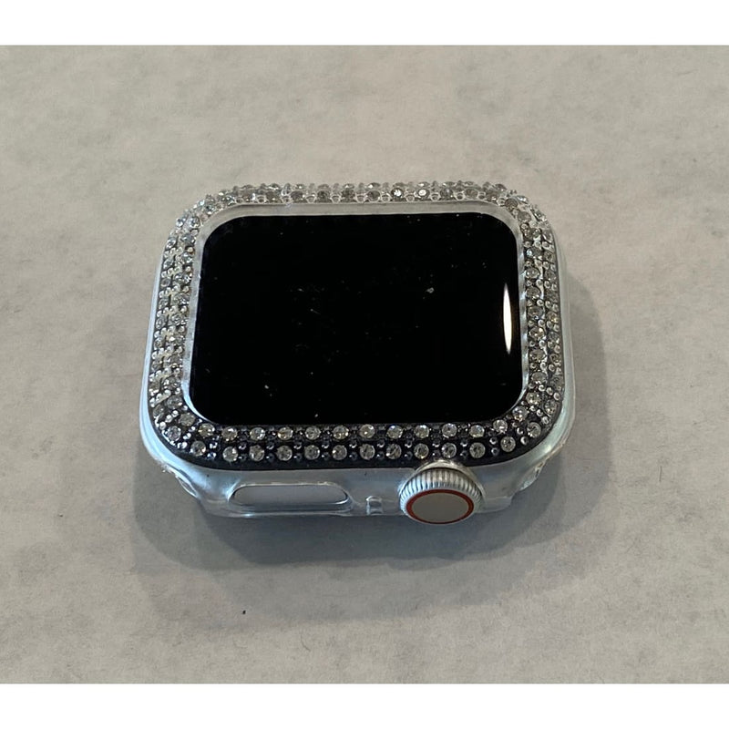 Apple Watch Cover Bezel Clear Case Swarovski Crystals Apple Watch Cases Smartwatch Bumper Bling 38mm-45mm Series 2-8 - apple watch, apple