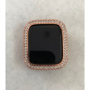 Bling Apple Watch Bezel Cover 40mm 44mm Rose Gold with Square & Pave 2.5mm Lab Diamonds Smartwatch Bumper Case Bling - apple watch, apple