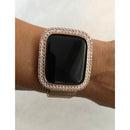 Bling Apple Watch Bezel Cover 40mm 44mm Rose Gold with Square & Pave 2.5mm Lab Diamonds Smartwatch Bumper Case Bling - apple watch, apple