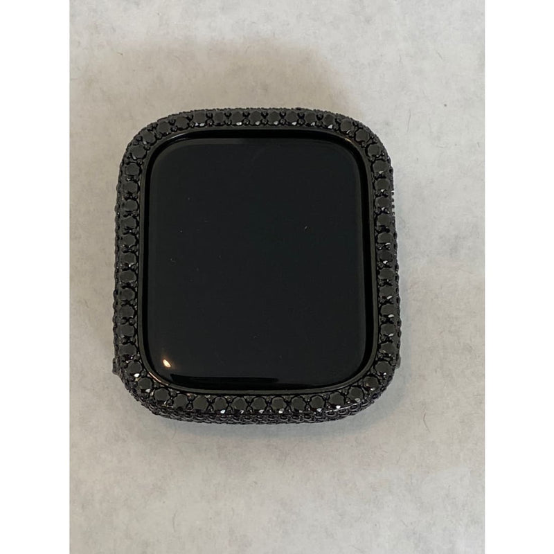 Custom Apple Watch Band Black and or Iwatch Lab Diamonds Bezel Case Cover 38mm 40mm 41mm 42mm 44mm 45mm 49mm Ultra - 49 apple watch case, 49