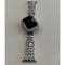 Custom Apple Watch Band Woman Baguette & Radiant Cut Swarovski Crystals Silver and or Apple Watch Cover Lab Diamond Bezel 38mm-49mm - 45mm