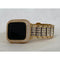 Designer Apple Watch Band Gold Series Rolex Style 38mm-49mm Ultra & or Smartwatch Lab Diamond Bezel Cover Smartwatch Bumper Bling - 49mm