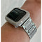 Designer Apple Watch Band Silver 38mm 40mm 41mm 42mm 44mm 45mm 49mm Ultra Swarovski Crystal & or Apple Watch Cover Lab Diamond Bezel Bling -