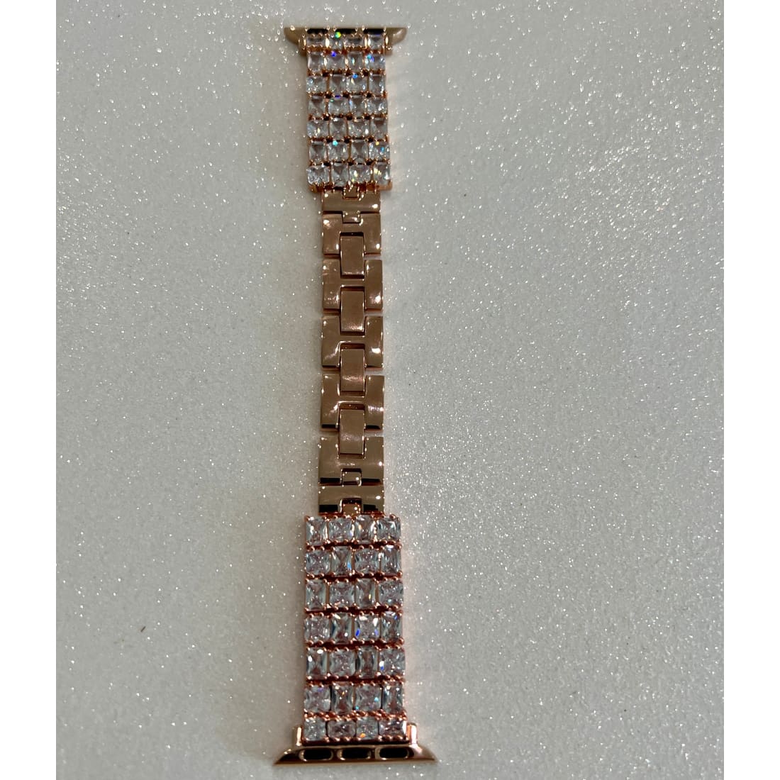 Designer Apple Watch Band Woman Baguette & Radiant Cut Swarovski Crystals Yellow Gold and or Apple Watch Cover Lab Diamond Bezel 38mm-49mm -