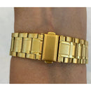 Gold Apple Watch Band 49mm Ultra Stainless Steel Ultra Thin & or Apple Watch Cover Lab Diamond Bezel Case Bling 38mm-45mm Series8 - apple