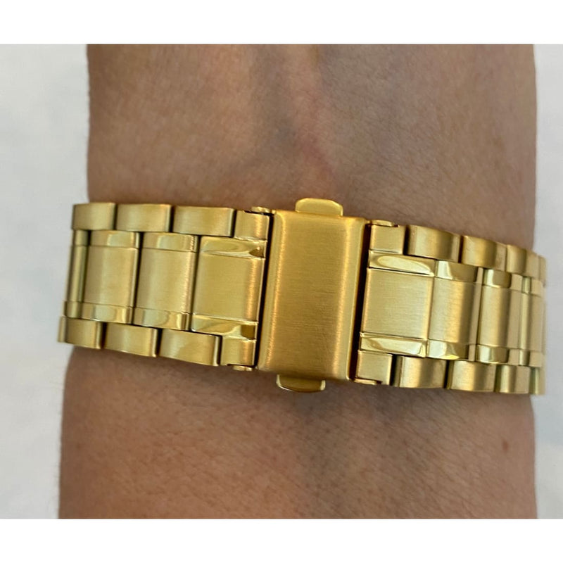 Gold Apple Watch Band 49mm Ultra Stainless Steel Ultra Thin & or Apple Watch Cover Lab Diamond Bezel Case Bling 38mm-45mm Series8 - apple