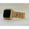Gold Apple Watch Band Swarovski Crystals 49mm Ultra & or Apple Watch Cover Lab Diamond Bezel Case Smartwatch Bumper 38mm-45mm Bling - apple
