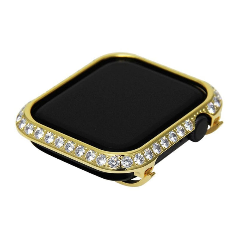 Gold Apple Watch Bezel Bling 38mm-44mm Lab Diamond 3mm Iwatch Case Cover Iwatch Band Bling - apple watch, apple watch band, apple watch band