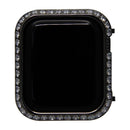 Iced Out Apple Watch Bezel Black Crystal Lab Diamond Cover Iwatch Bling Series 1,2,3,4,5 - 40mm, 44mm, apple watch, apple watch band, apple