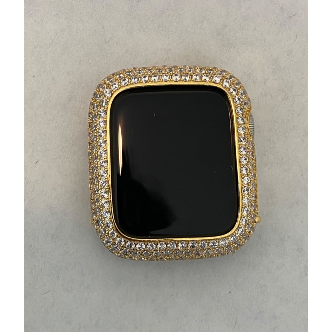 Iced Out Gold Apple Watch Band 41mm 45mm 49mm Ultra Crystal & or Lab Diamond Bumper Bezel Cover Smartwatch Bumper Bling Series 1-8 SE -