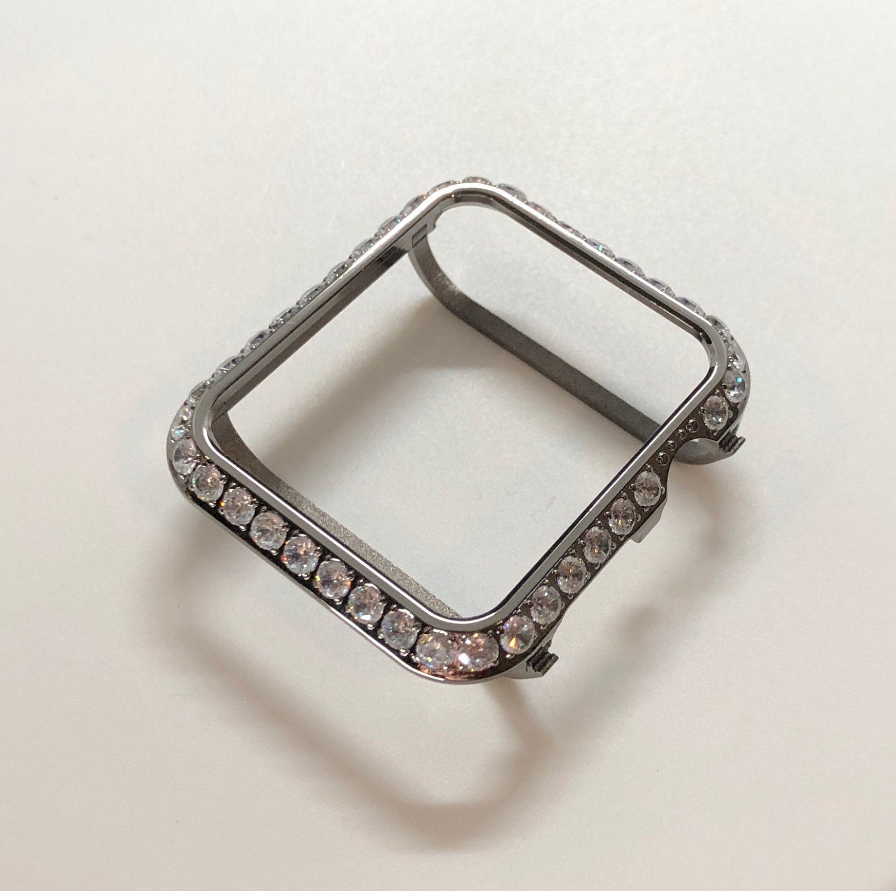 Apple Watch Cover Lab Diamonds Black Protective Bumper Style Case Smartwatch Bling 38mm 40mm 42mm 44mm Iwatch Candy Bling