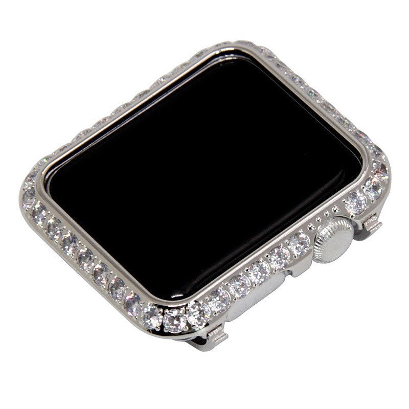 Custom Silver Apple Watch Case Swarovski Crystals for Iphone Watch Pretty Apple Cover 42mm Iwatch Candy