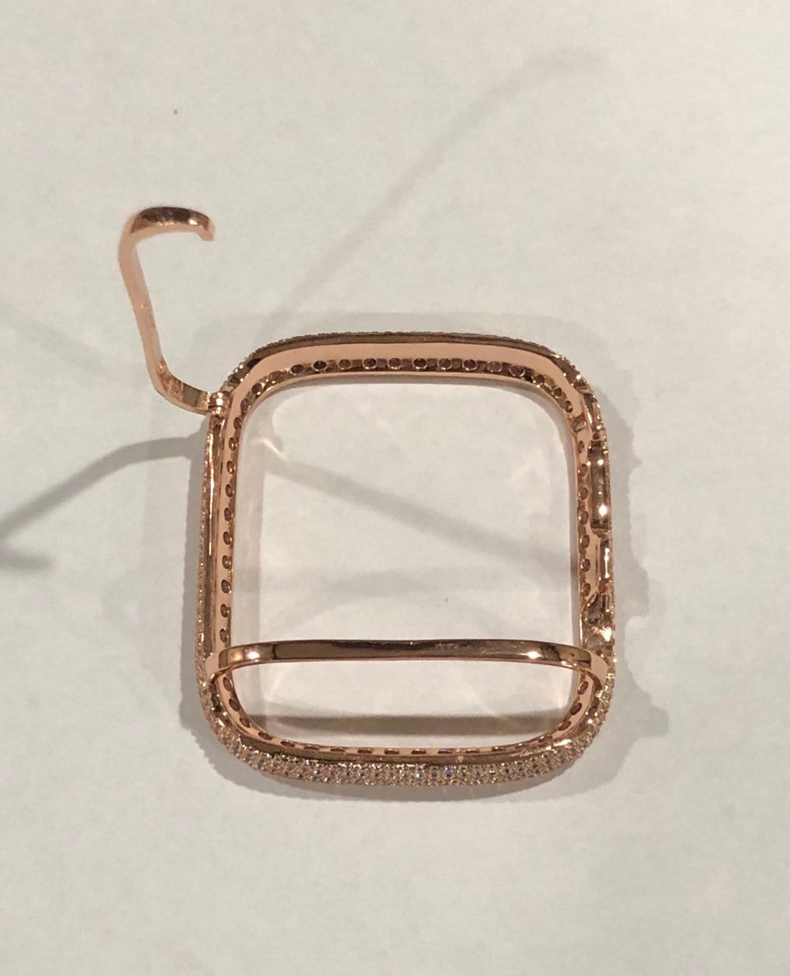 Series 10-11 Rose Gold Apple Watch Case 42mm 46mm, 2.5mm Lab Diamond Bezel, Iphone Watch Cover Iwatch Protective Cover 38mm-49mm Ultra