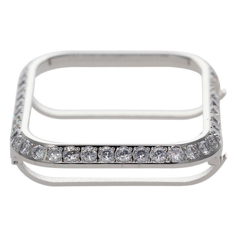 Custom Silver Apple Watch Case Swarovski Crystals for Iphone Watch Pretty Apple Cover 42mm Series 2/3 Iwatch Candy