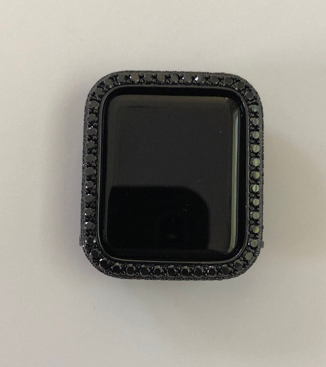Black on Black Designer Apple Watch Case Lab Diamonds Apple Watch Cover Bumper Iwatch Candy Bling 38mm-49mm Ultra Series 2-11