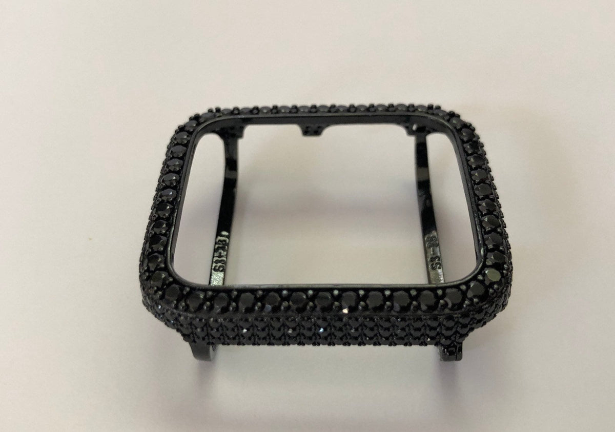 Series 2-11 Apple Watch Case Cover 38mm-49mm Black Lab Diamond Bezel 2.5mm Iwatch Band Smartwatch Bumper Bling 42mm 46mm