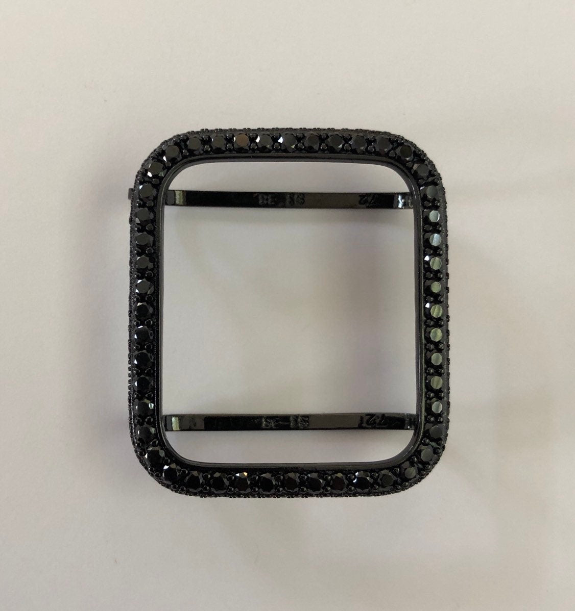 Series 2-11 Apple Watch Case Cover 38mm-49mm Black Lab Diamond Bezel 2.5mm Iwatch Band Smartwatch Bumper Bling 42mm 46mm