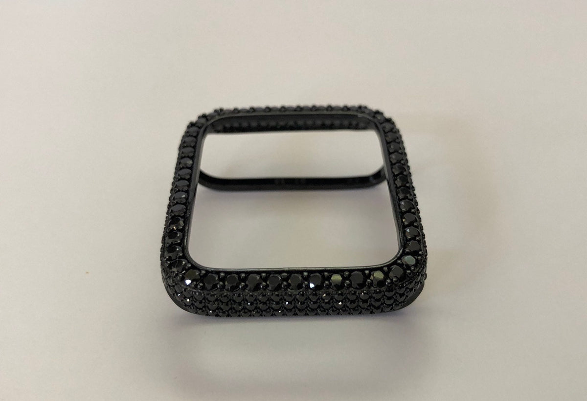Series 2-11 Apple Watch Case Cover 38mm-49mm Black Lab Diamond Bezel 2.5mm Iwatch Band Smartwatch Bumper Bling 42mm 46mm