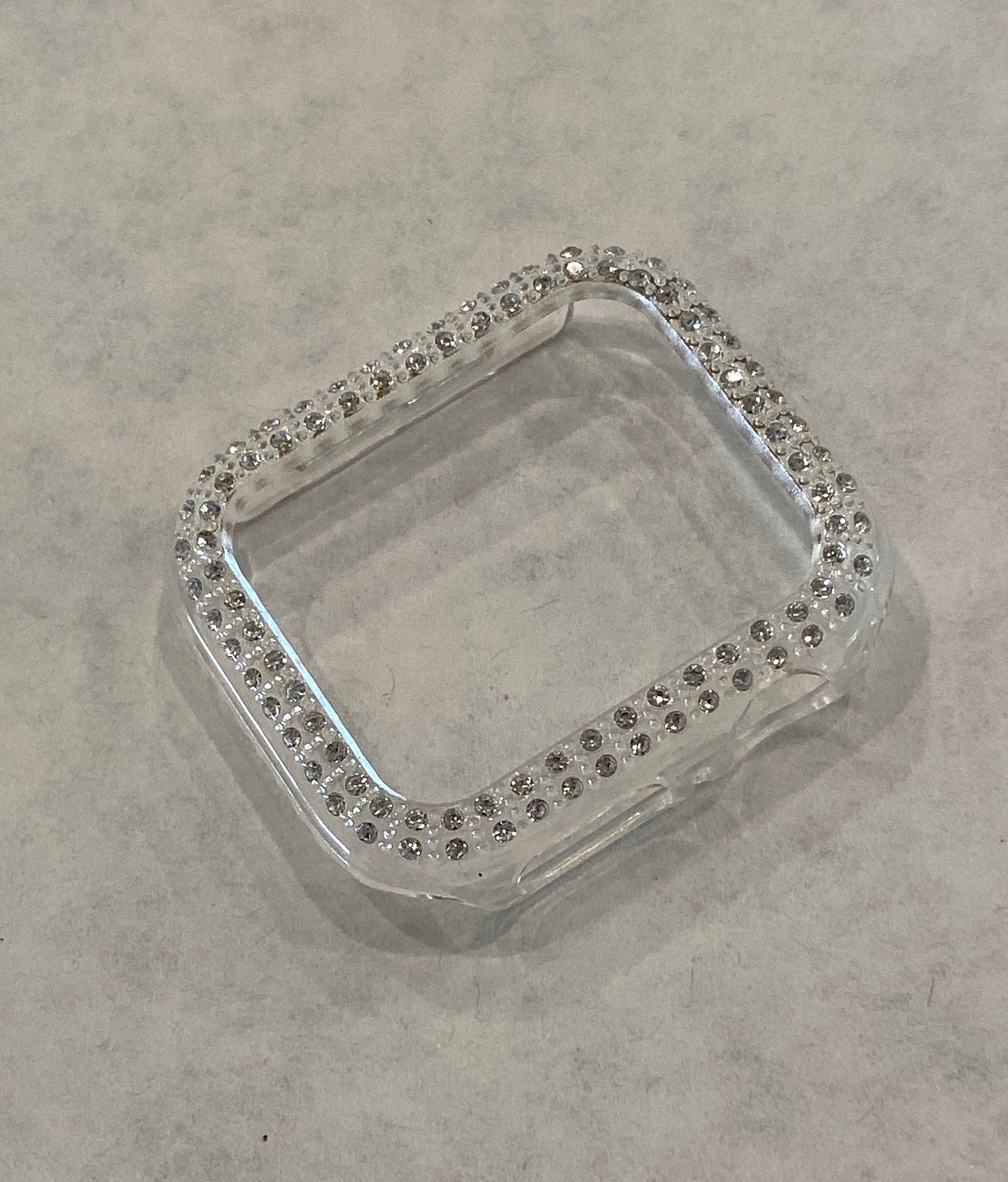 Series 10/11 Apple Watch Cover Bezel Clear Case Swarovski Crystals Apple Watch Cases Smartwatch Bumper Bling 38mm-46mm
