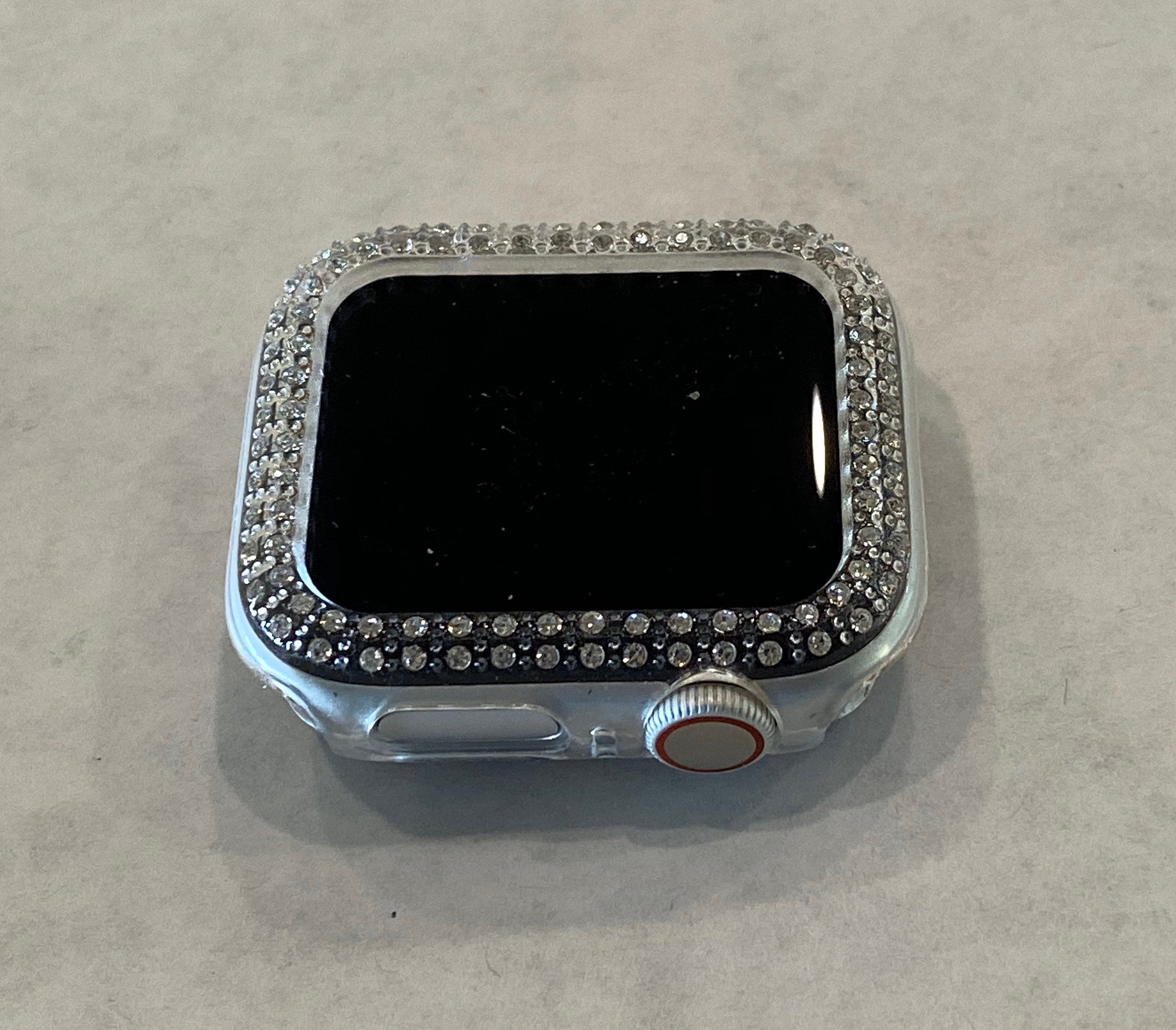 Apple Watch Cover Bezel Clear Case Crystals Apple Watch Cases Smartwatch Bumper Bling 38mm-45mm Series 2-9