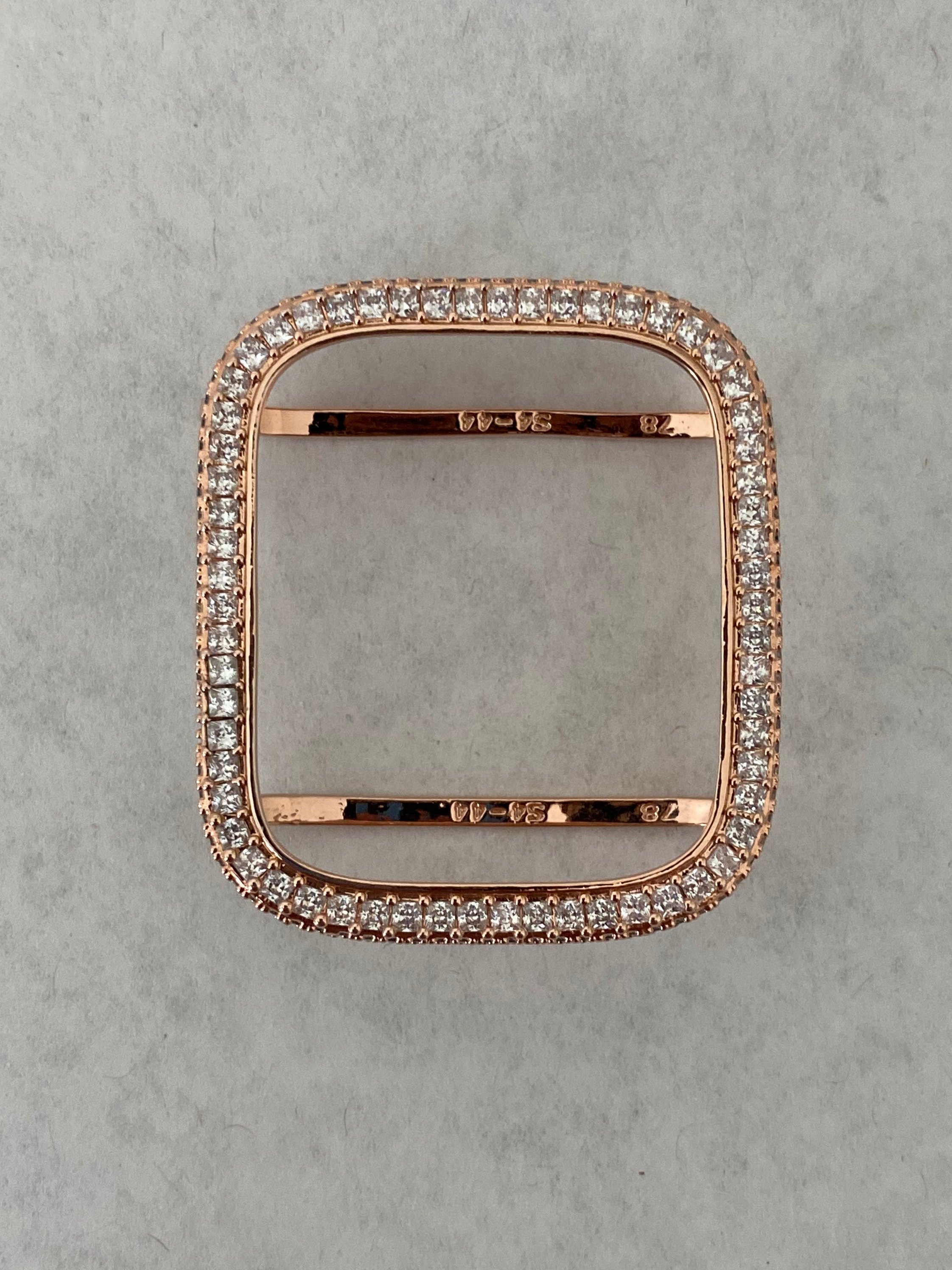 Apple Watch Band Women Rose Gold Swarovski Crystal 38mm 40mm 41mm 42mm 44mm 45mm 46mm 49mm Ultra & or Lab Diamond Bezel Cover Iphone Watch