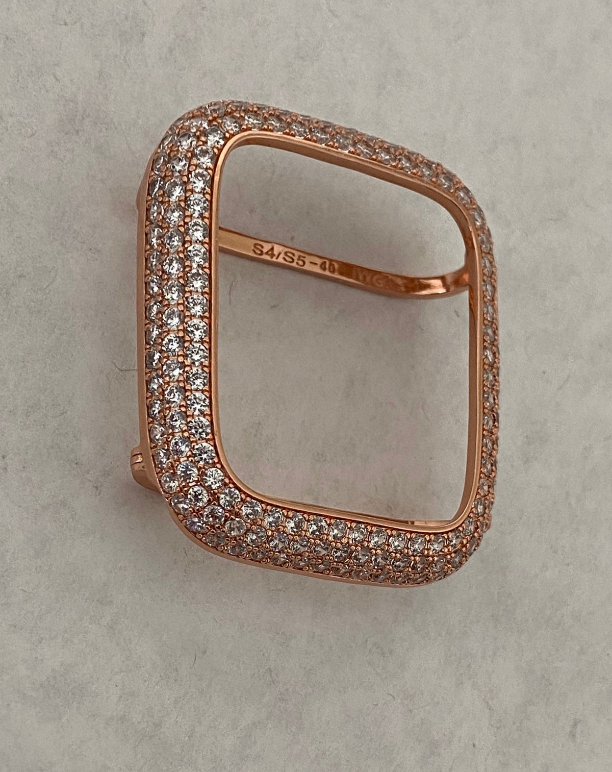 Series 11 Apple Watch Band Woman Rose Gold Swarovski Crystals Stainless Steel & or Apple Watch Cover Lab Diamond Bezel Cover 38mm-49mm Ultra