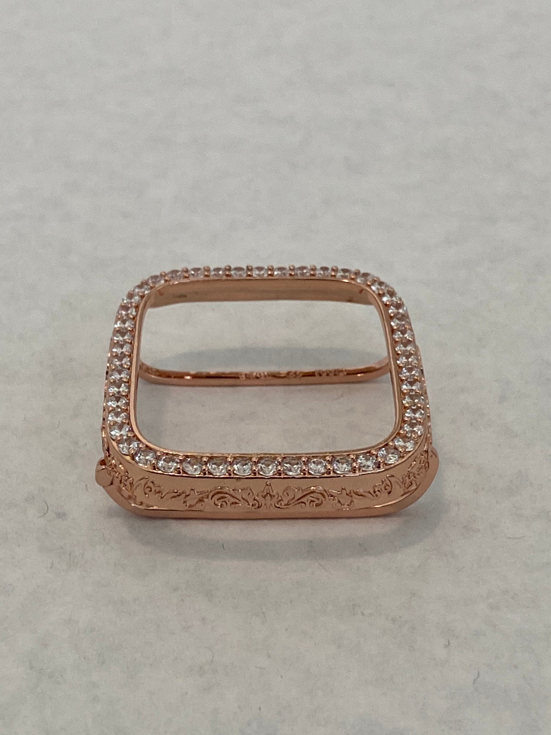 Apple Watch Cover Bezel Rose Gold 40mm 44mm Apple Watch Case Crystals Smartwatch Bumper Bling