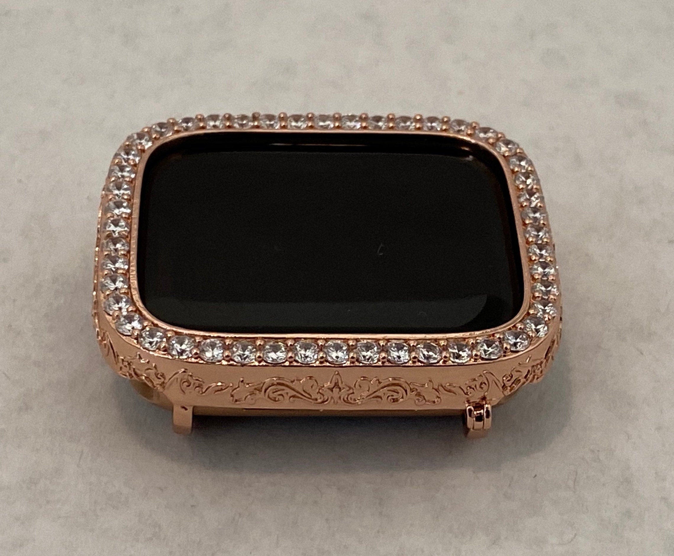 Apple Watch Cover Bezel Rose Gold 40mm 44mm Apple Watch Case Crystals Smartwatch Bumper Bling