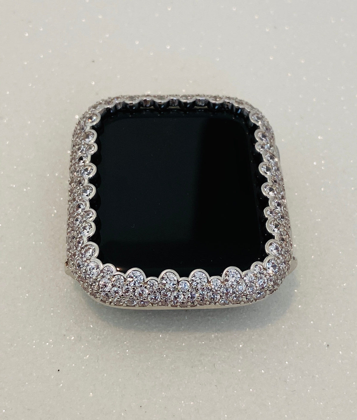 Series 10-11 Apple Watch Cover 41mm 45mm 49mm Ultra Silver Lab Diamond Bezel Case 38mm 40mm 42mm 44mm Smartwatch Bumper Bling Series 2-10